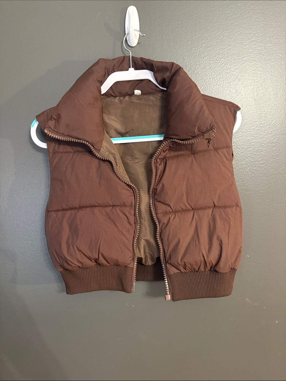 Amazon Brown Puffer Vest Shrug